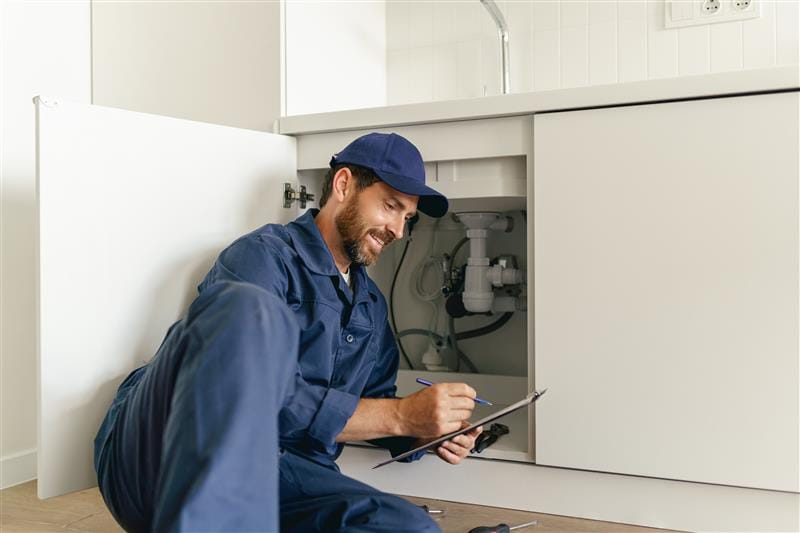 Residential plumber providing service in a San Francisco home
